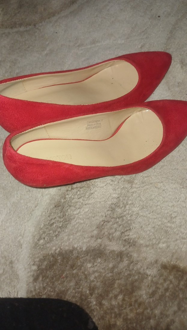 Klasik Kırmızı Süet Stiletto - Görsel 2