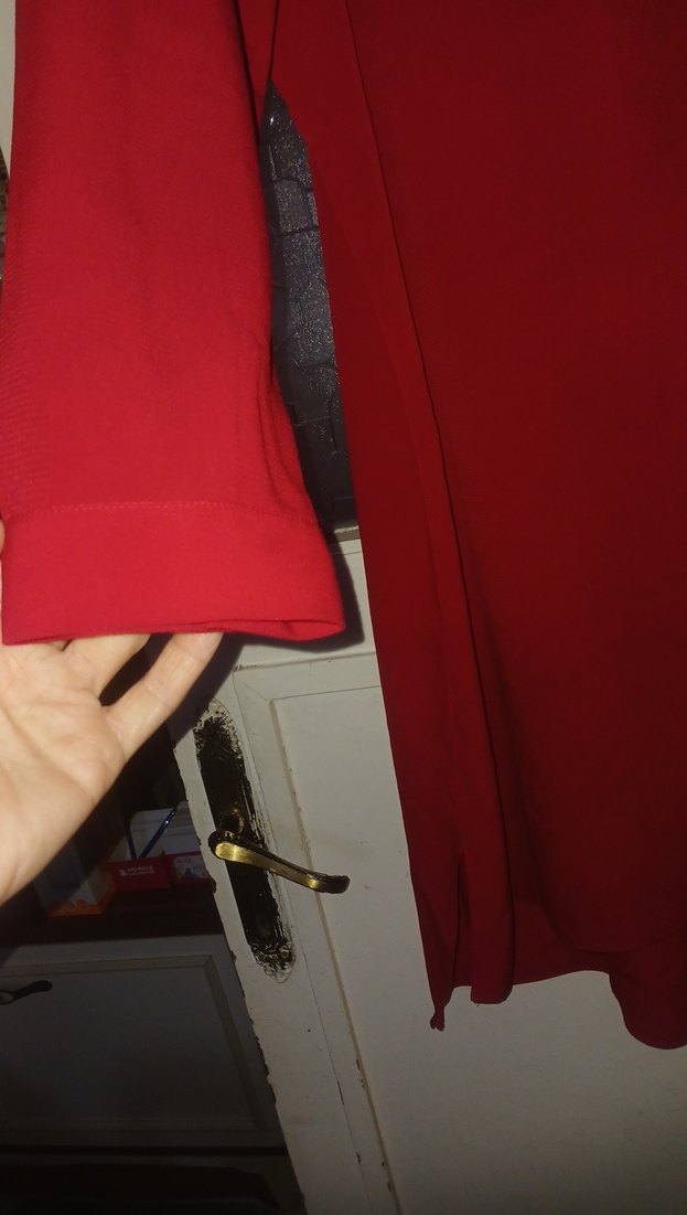 Kırmızı Salaş Uzun Kollu Tunik - Görsel 3