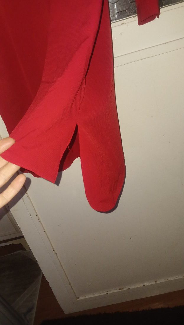 Kırmızı Salaş Uzun Kollu Tunik - Görsel 2