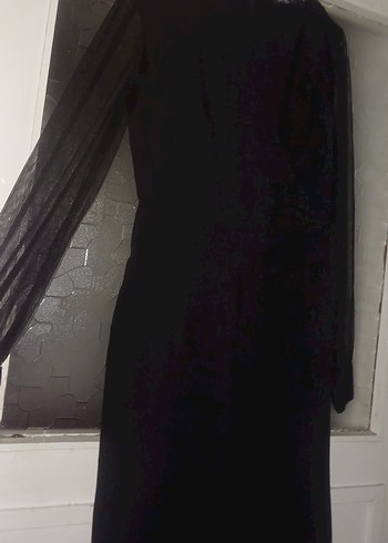 Uzun Kollu Siyah Gotik Kadın tulum - Görsel 3