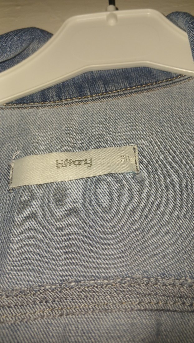 Düğmeli Kadın Kot Ceket, Dar Kesim, Mavi - Görsel 2