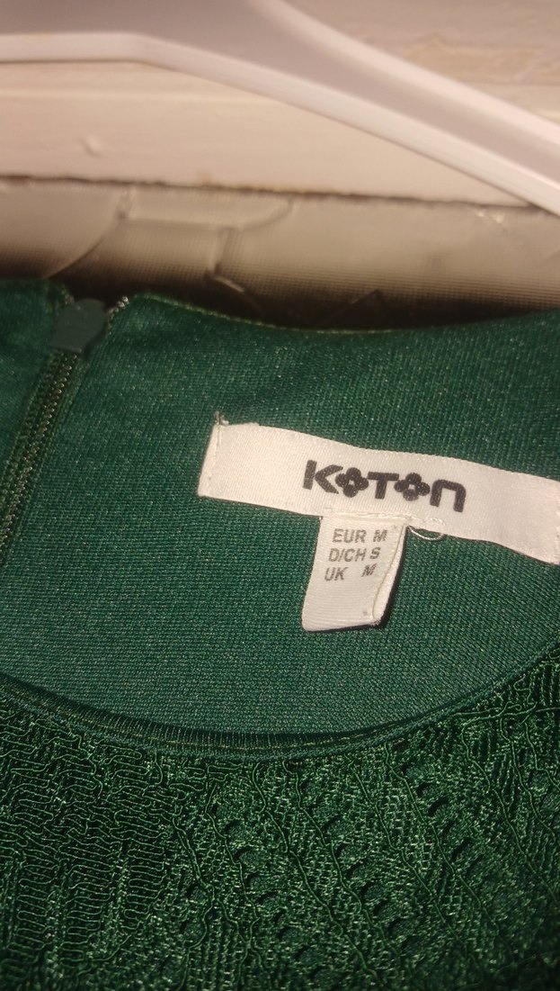 Yeşil yarim  Kollu Dantel Bohem Abiye Elbise - Görsel 4