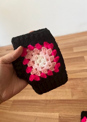 Renkli Örgü Bohem Kadın Eldivenleri - Görsel 3