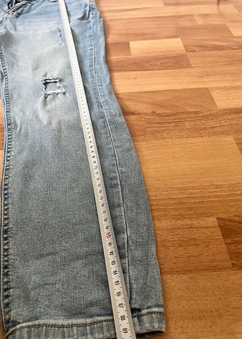 Erkek Gri Mavi Bol Kesim Pantolon - Görsel 7