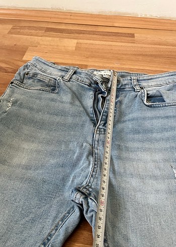 Erkek Gri Mavi Bol Kesim Pantolon - Görsel 3