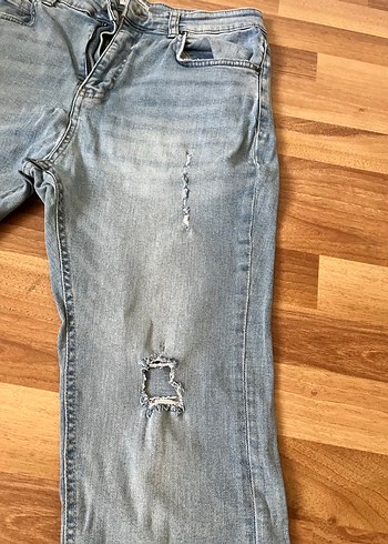 Erkek Gri Mavi Bol Kesim Pantolon - Görsel 5