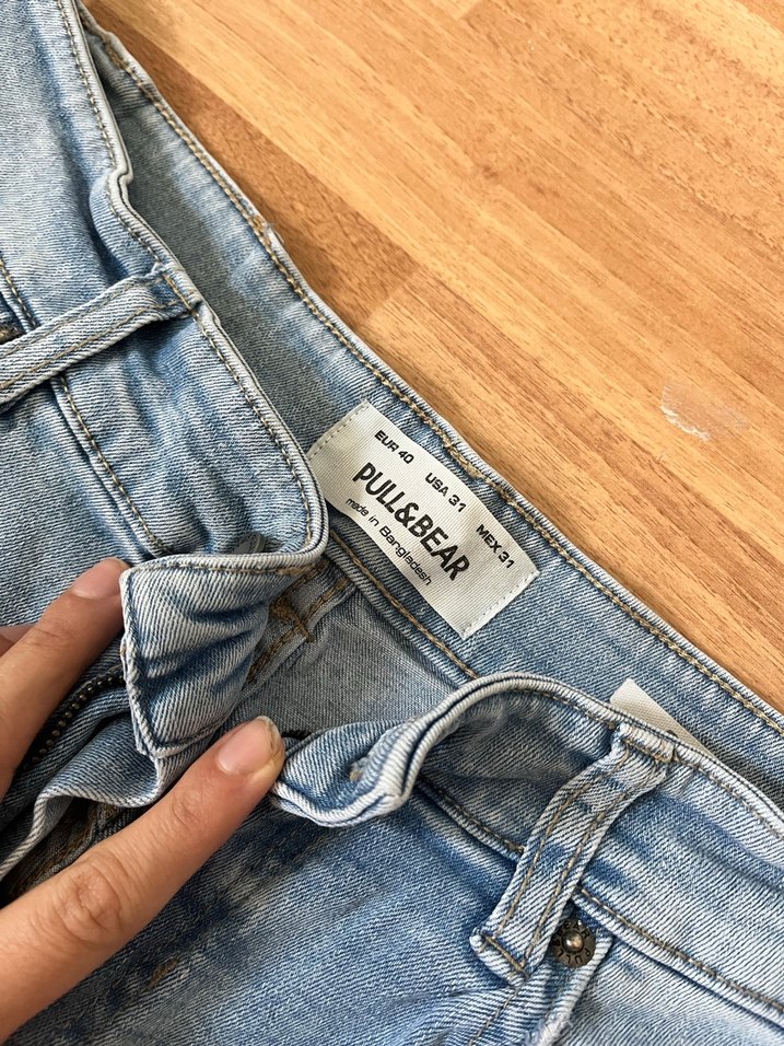 Erkek Gri Mavi Bol Kesim Pantolon - Görsel 2