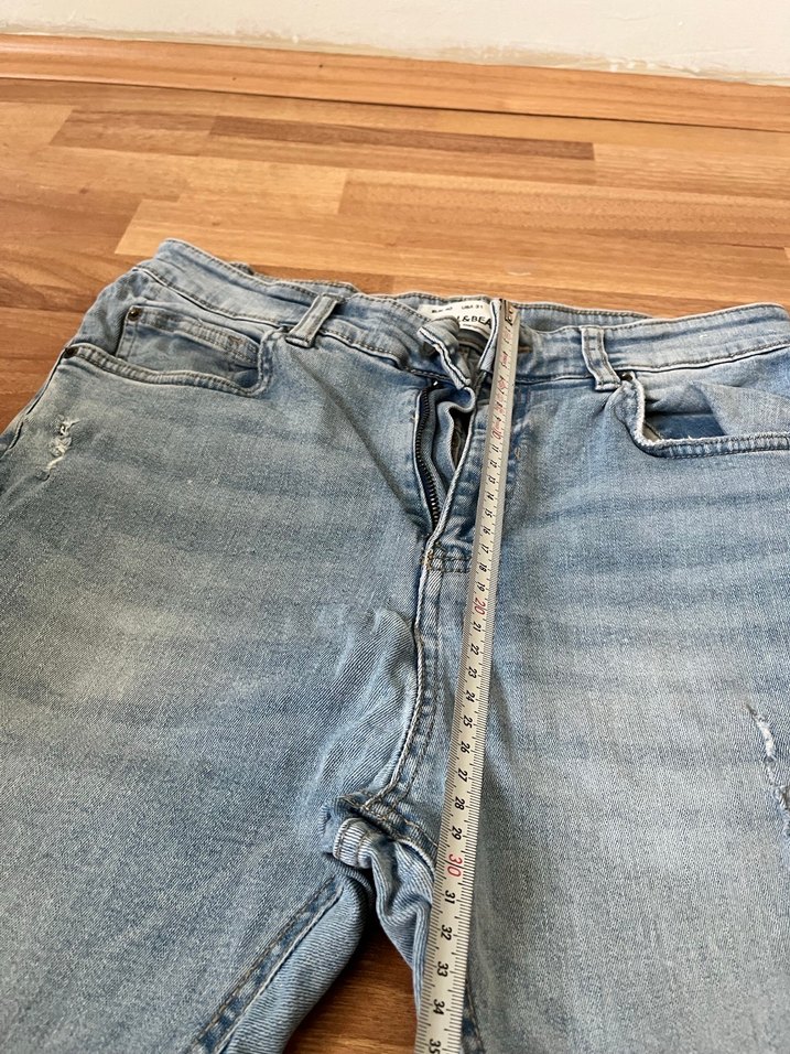 Erkek Gri Mavi Bol Kesim Pantolon - Görsel 3