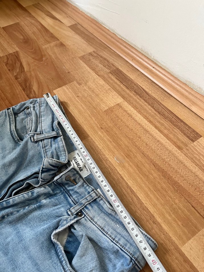 Erkek Gri Mavi Bol Kesim Pantolon - Görsel 4