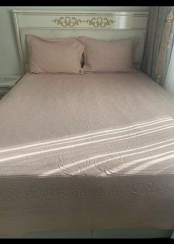 Pastel Renkli Beyaz Düz Yatak Örtüsü - Görsel 2