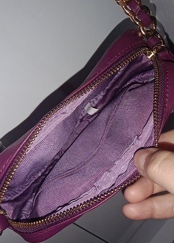 Püsküllü Bordo Deri Kadın Çanta - Görsel 4