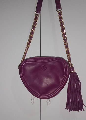 Püsküllü Bordo Deri Kadın Çanta - Görsel 2