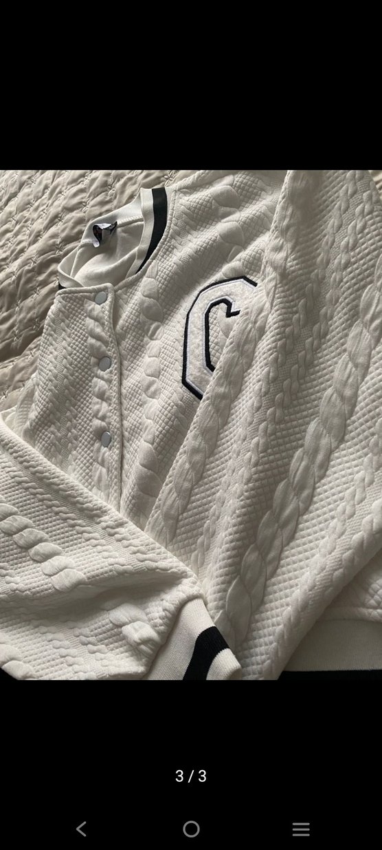 Düğmeli Beyaz Salaş Midi Ceket - Görsel 3