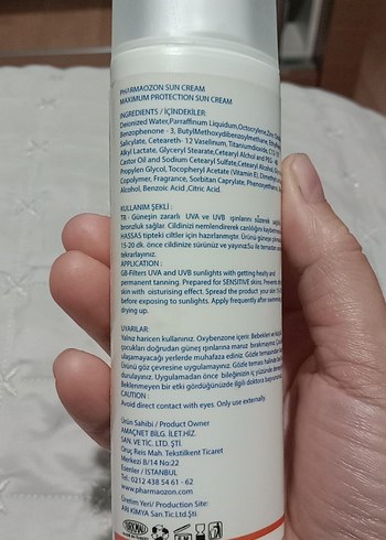 Pharmaozon Güneş Kremi SPF+50 100 ml - Görsel 3