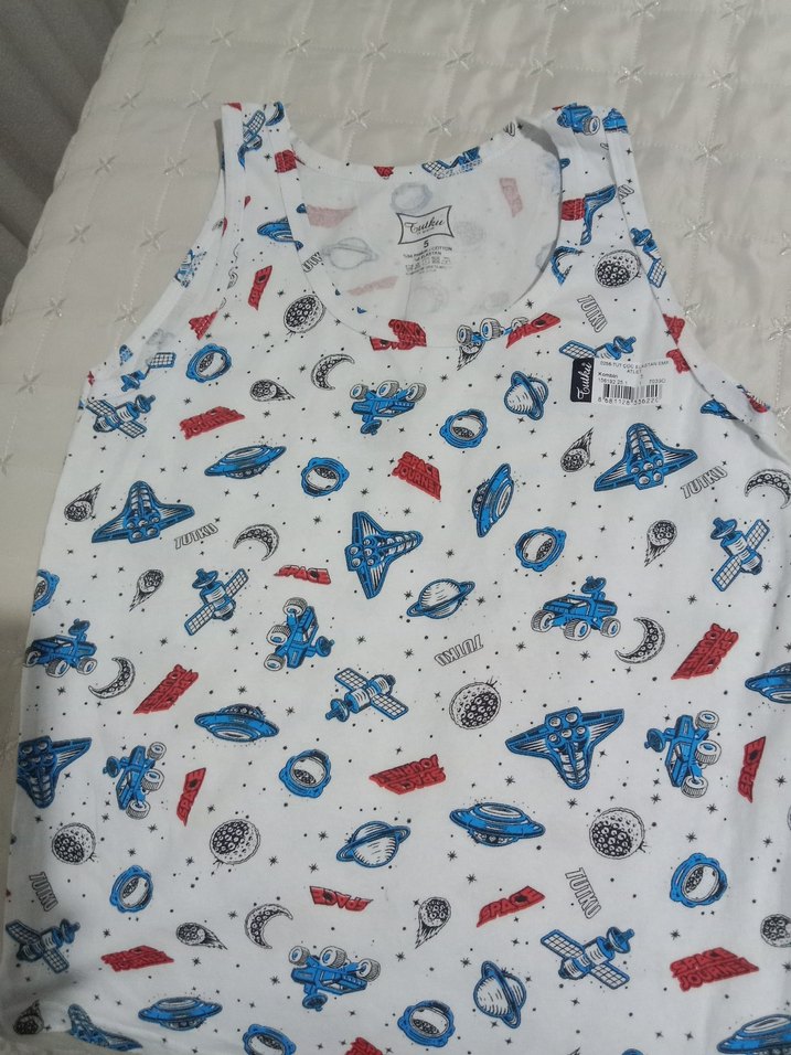 Çocuk Renkli Baskılı Atlet 2'li Set - Görsel 2