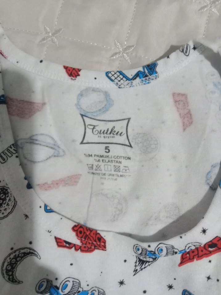 Çocuk Renkli Baskılı Atlet 2'li Set - Görsel 3