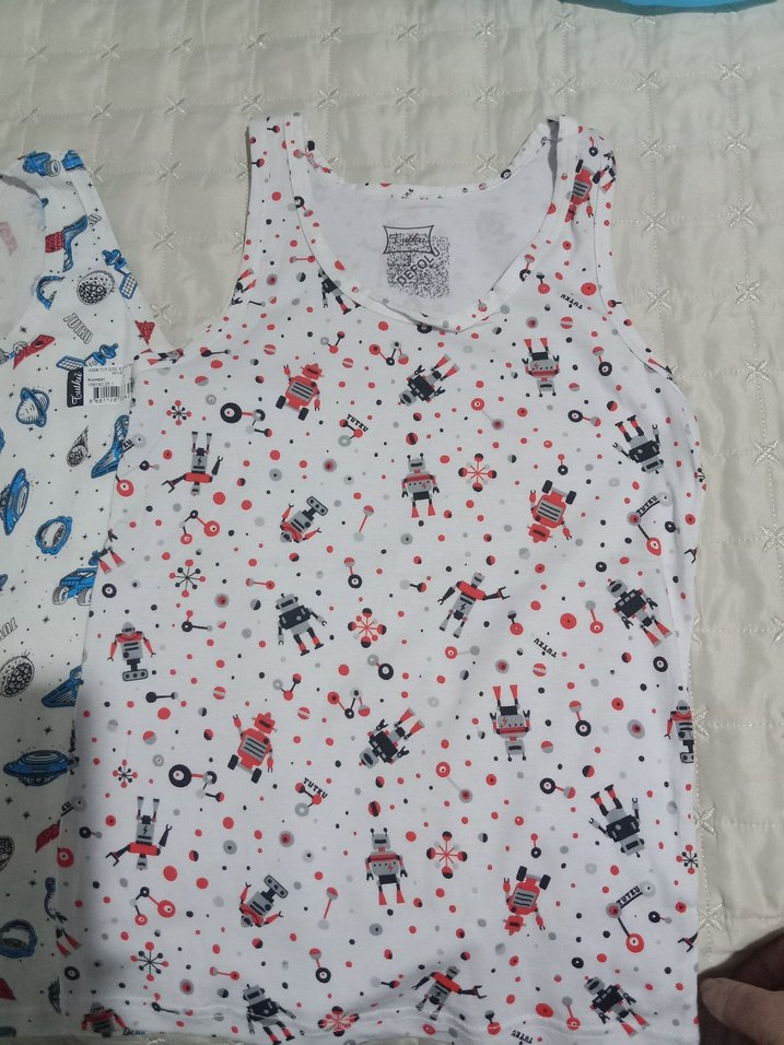 Çocuk Renkli Baskılı Atlet 2'li Set - Görsel 4