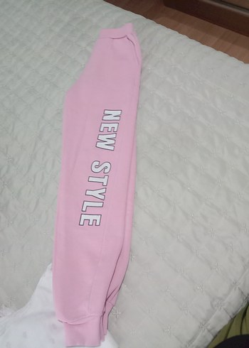 Kızlar için Pembe Rahat Eşofman Altı - Görsel 2