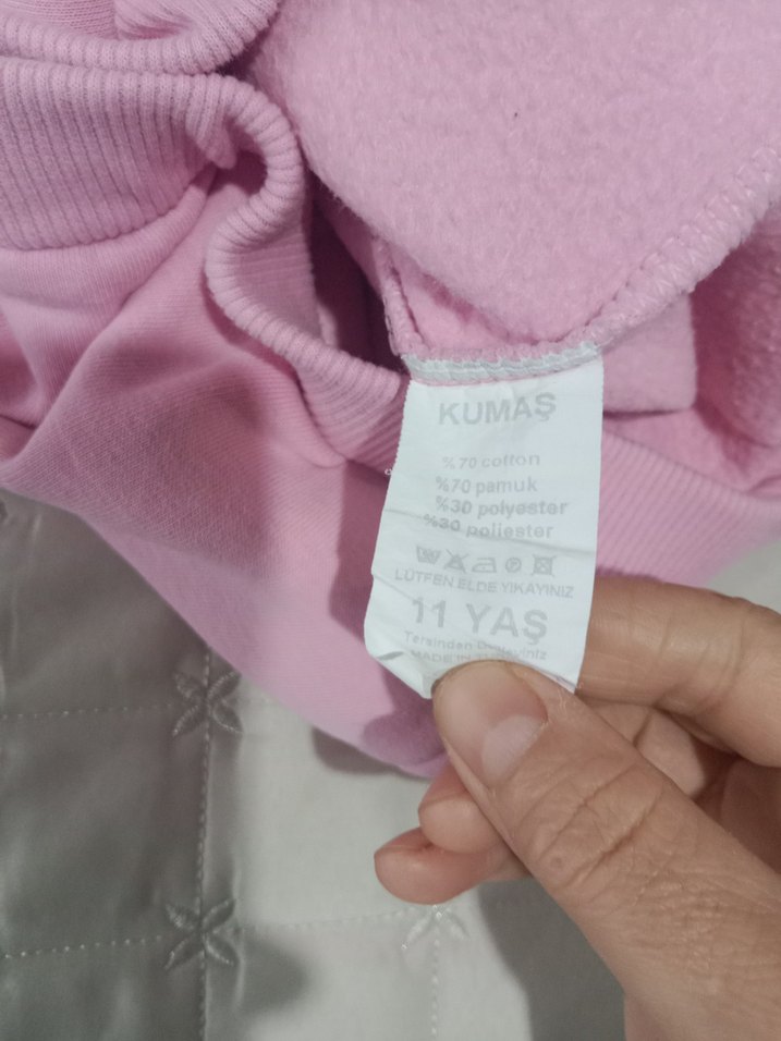 Kızlar için Pembe Rahat Eşofman Altı - Görsel 4