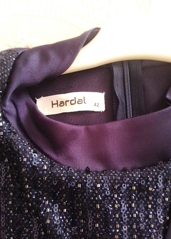 Lacivert Uzun Kollu Drapeli Abiye Elbise MARKA TEMSİLDİR - Görsel 3