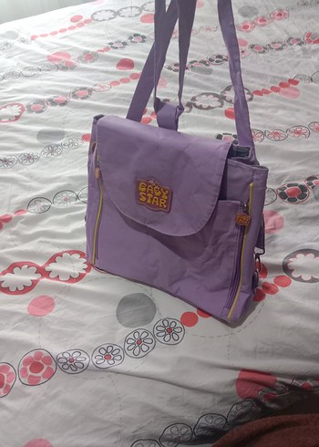 Bebek Çantası Mor Pastel Baskılı. marka temsildir - Görsel 2