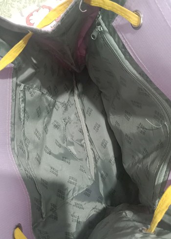 Bebek Çantası Mor Pastel Baskılı. marka temsildir - Görsel 5