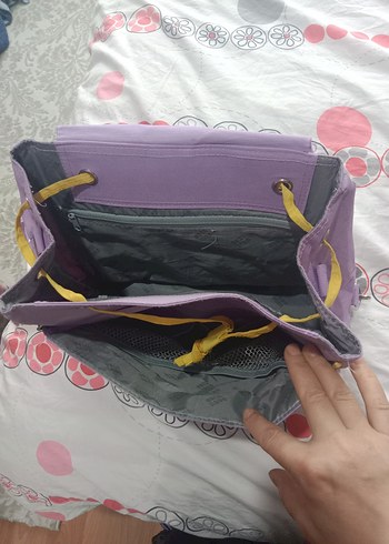 Bebek Çantası Mor Pastel Baskılı. marka temsildir - Görsel 6