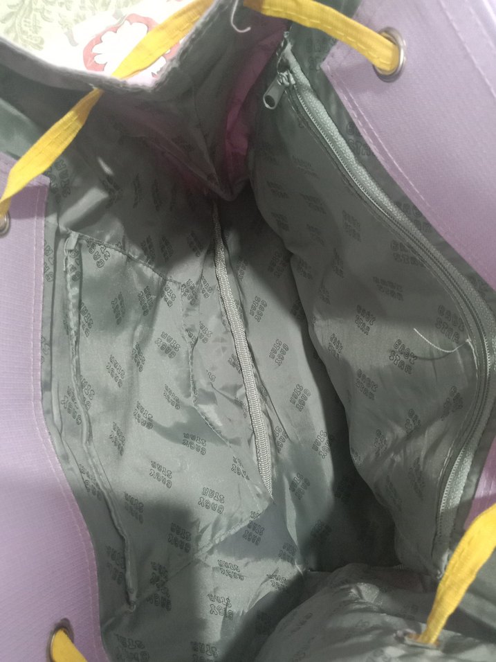 Bebek Çantası Mor Pastel Baskılı.  marka temsildir - Görsel 5