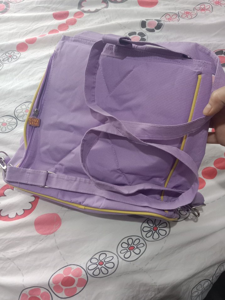Bebek Çantası Mor Pastel Baskılı.  marka temsildir - Görsel 4
