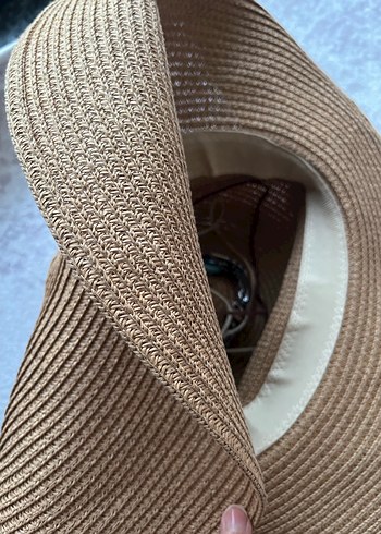 Bej Bohem Geniş Kenarlı Kadın Şapka - Görsel 3