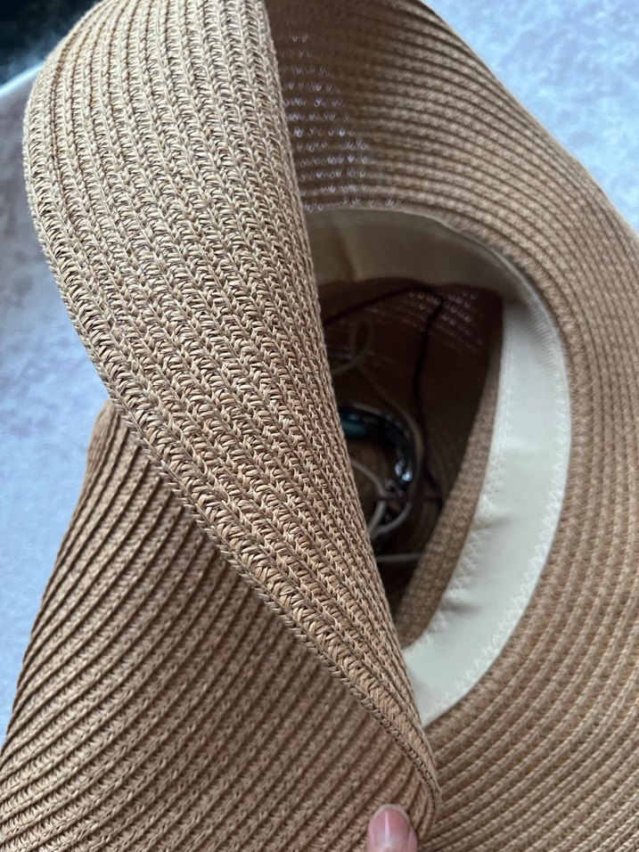 Bej Bohem Geniş Kenarlı Kadın Şapka - Görsel 3