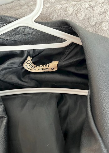 Kadın Siyah Deri Biker Ceket - Görsel 4