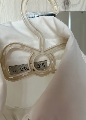 Nakışlı Vintage Beyaz Keten Gömlek - Görsel 4