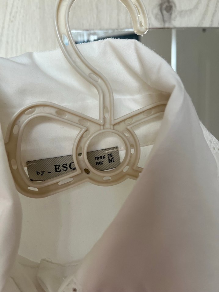 Nakışlı Vintage Beyaz Keten Gömlek - Görsel 4