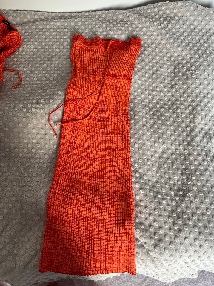 Turuncu Örgü Boğazlı Kadın Kazak - Görsel 5