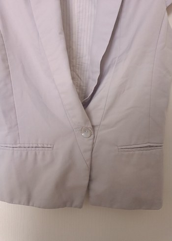 Misist Açık Gri Kadın Kolsuz Blazer Ceket Kolsuz 36/ Small beden - Görsel 4