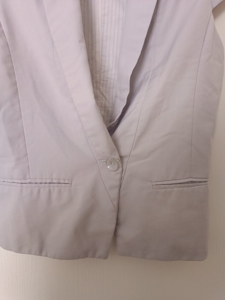 Misist Açık Gri Kadın Kolsuz Blazer Ceket Kolsuz 36/ Small beden - Görsel 4