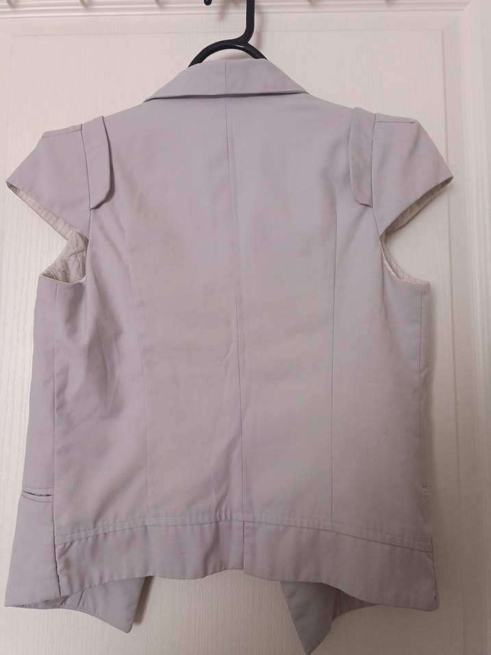 Misist Açık Gri Kadın Kolsuz Blazer Ceket Kolsuz 36/ Small beden - Görsel 2