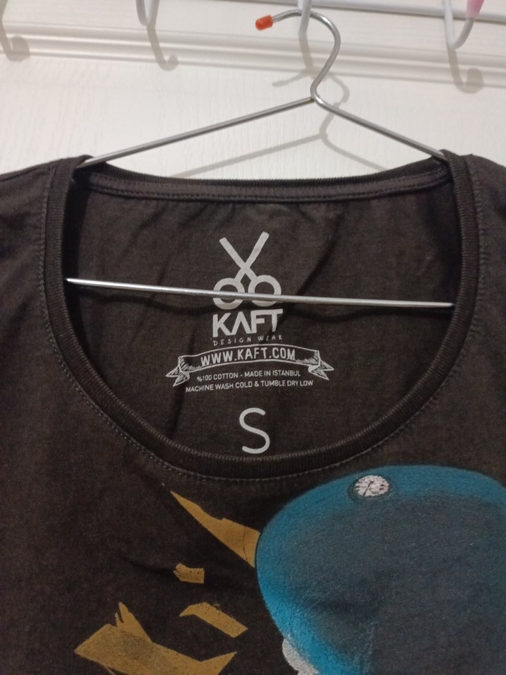 KAFT PRINTLI PAMUK KADIN T-SHIRT XS/S - Görsel 3