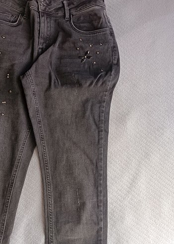 GOLDEN POINT- Füme Kadın Jean Pantolon S - Görsel 8