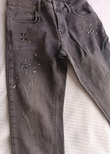 GOLDEN POINT- Füme Kadın Jean Pantolon S - Görsel 2