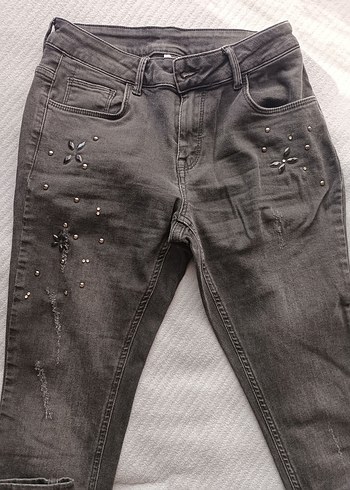 GOLDEN POINT- Füme Kadın Jean Pantolon S - Görsel 3