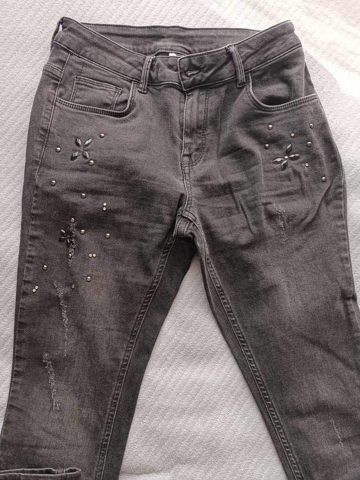 GOLDEN POINT- Füme Kadın Jean Pantolon S - Görsel 3