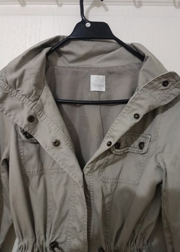 Camaíeu Haki Kadın Trençkot- Kısa Boy - Görsel 4