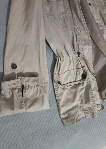 Camaíeu Haki Kadın Trençkot- Kısa Boy - Görsel 10