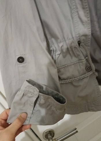 Camaíeu Haki Kadın Trençkot- Kısa Boy - Görsel 8