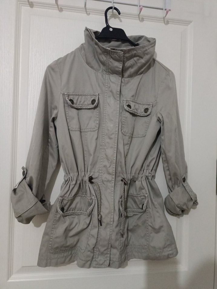 Camaíeu Haki Kadın Trençkot- Kısa Boy - Görsel 2