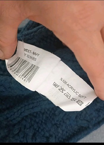 Bad Bear Soft Akrilik Lacivert Kadın Örgü Bere - Görsel 8