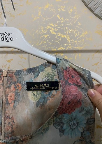 Çiçek Desenli uzun Bohem Elbise - Görsel 4