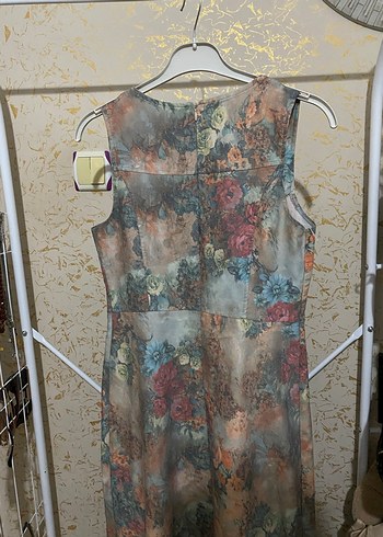 Çiçek Desenli uzun Bohem Elbise - Görsel 5